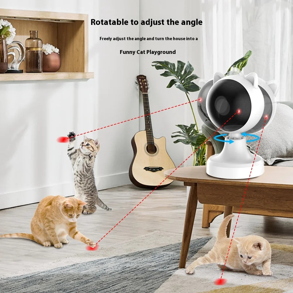 USB Rechargeable Smart Laser Cat Toy Eco-Friendly USB Rechargeable  Interactive Indoor Pet Toy Automatic Cat Teaser in Box