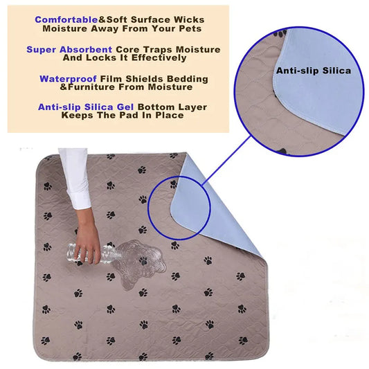 Fast Absorbing Machine Washable Dog Whelp Pad Waterproof Puppy Pet Training Pad
