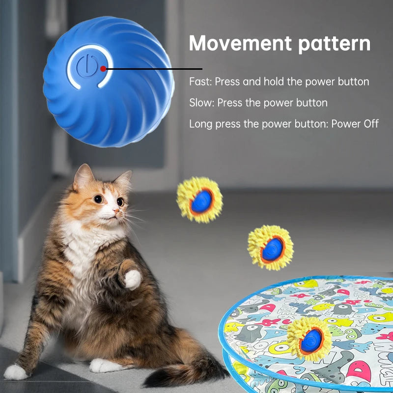 New Arrival Motion Activated Chirping Cat Toy Ball Hunting Cover Play Mat Christmas Interactive Toys for Cats to Play