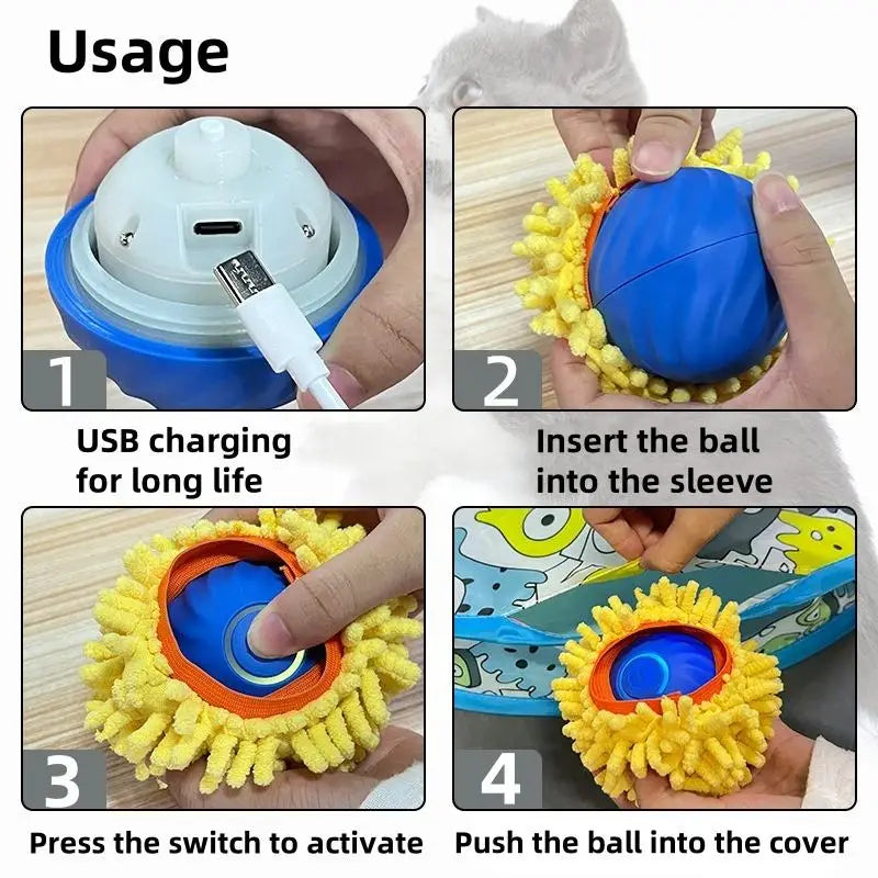 New Arrival Motion Activated Chirping Cat Toy Ball Hunting Cover Play Mat Christmas Interactive Toys for Cats to Play