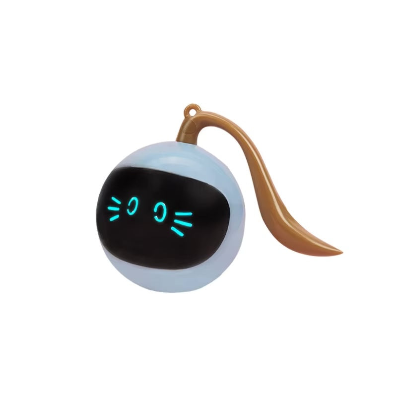 Glow & Go –The Smart Interactive Cat Ball Interactive Cat Ball Toys Fun Tracker USB Automatic Moving Rolling Chase Ball with Tail Smart Cat Playing Toy