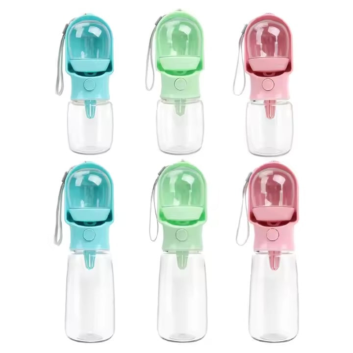 Portable Drinking Water Bottle with Food Container Outdoor Puppy Pet Travel Walking Hiking Water Bottle Pet Foldable Care Cup