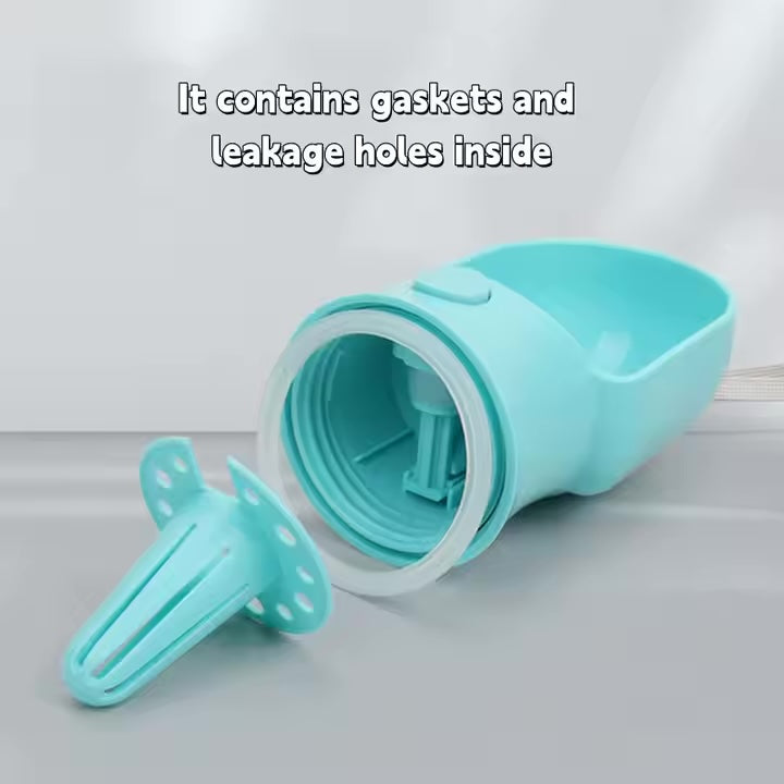 Portable Drinking Water Bottle with Food Container Outdoor Puppy Pet Travel Walking Hiking Water Bottle Pet Foldable Care Cup
