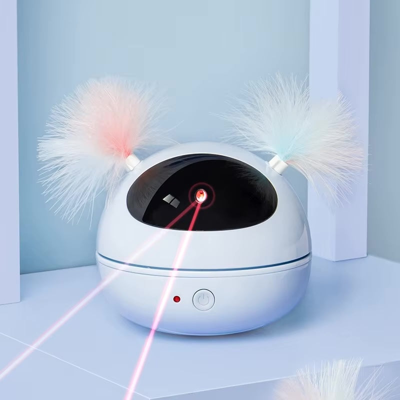 The Smart Infrared Laser Toy for Cats Modern Automatic Electric Intelligent Self-Hi Infrared Laser Cat Toy Antiboredom Plastic Artifact for Cats