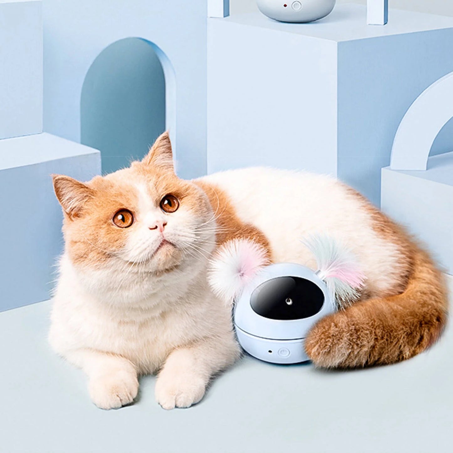 The Smart Infrared Laser Toy for Cats Modern Automatic Electric Intelligent Self-Hi Infrared Laser Cat Toy Antiboredom Plastic Artifact for Cats