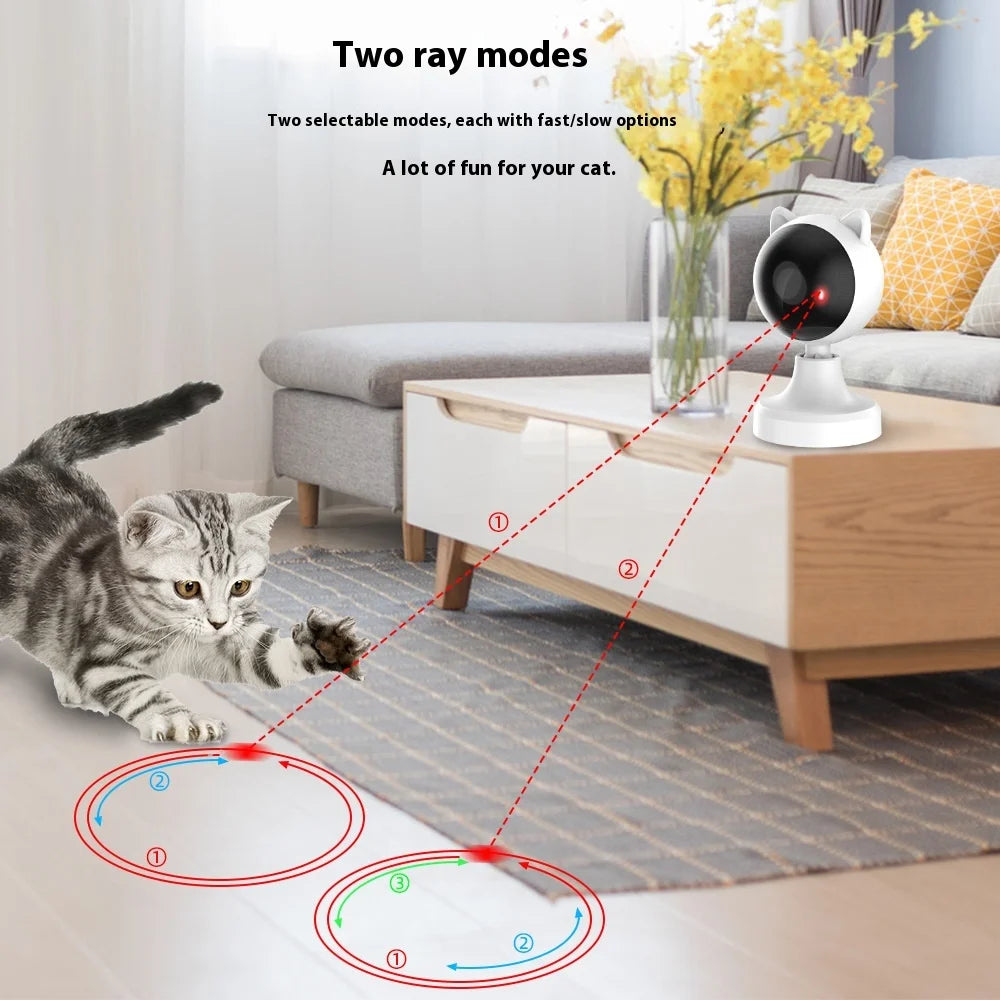 USB Rechargeable Smart Laser Cat Toy Eco-Friendly USB Rechargeable  Interactive Indoor Pet Toy Automatic Cat Teaser in Box