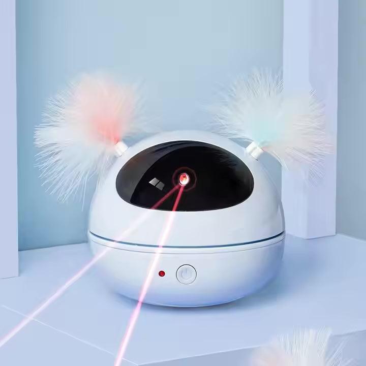 The Smart Infrared Laser Toy for Cats Modern Automatic Electric Intelligent Self-Hi Infrared Laser Cat Toy Antiboredom Plastic Artifact for Cats