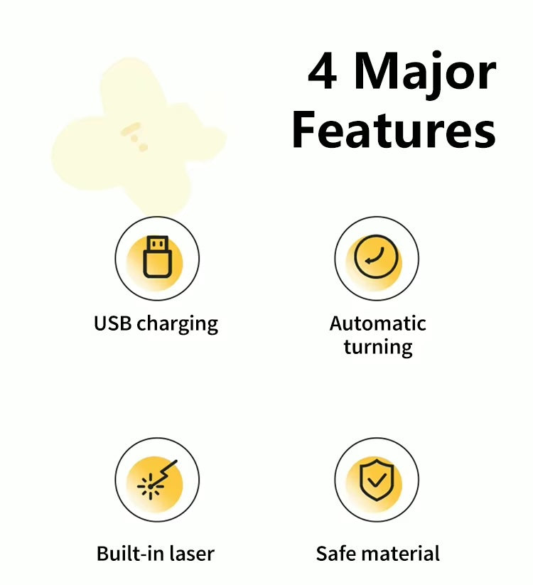 Speedy Ball with Tail Cat Toy, Smart Interactive Toys for Bored Indoor Cats, Automatic Rolling Ball 2.0 Enrichment, Turbo Electric Self Moving Flying 3.0, Electronic Rollie Pet Chase Games