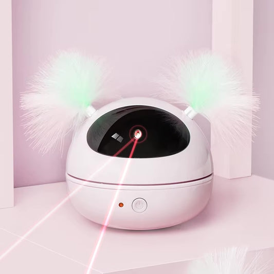 The Smart Infrared Laser Toy for Cats Modern Automatic Electric Intelligent Self-Hi Infrared Laser Cat Toy Antiboredom Plastic Artifact for Cats