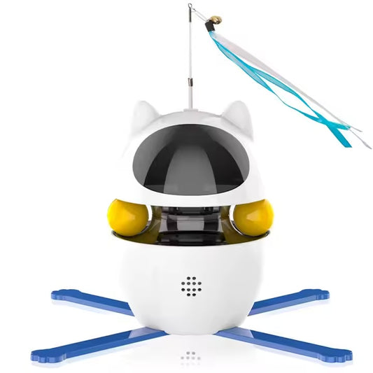 Galaxy Ball 4-in-1 – The Smartest Cat Toy in the Universe 4 in 1 Funny Robot Ball Wand Teaser Smart Laser Cat Automatic Toys Feather Interactive Cat Toys Electronic